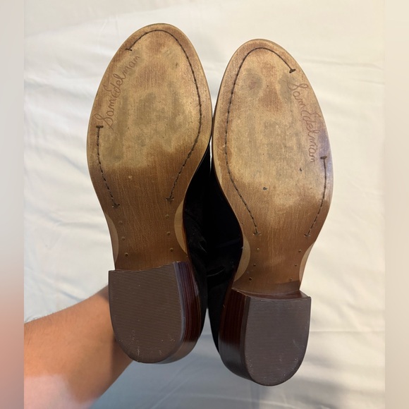 Sam Edelman Petty Black Suede Ankle Booties 7.5 - Picture 5 of 6